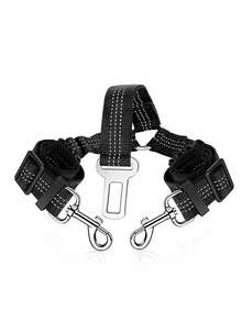 1pc Adjustable Dual Dog Safety Seat Belt With Elastic Protection And Shock Absorption Function, Pet Car Safety Leash, Durable Elastic Nylon Safety Belt, Keeping Your Beloved Dog Safer During Travel! Dog Outdoor Supplies - Multicolor - View 20