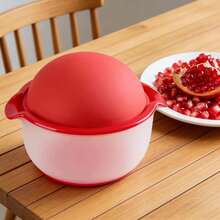 Dụng cụ bóc vỏ và tách hạt lựu thủ công, dụng cụ chiết xuất lựu tươi, dụng cụ nhà bếp để bóc vỏ và tách cùi trái cây, loại dùng tay. - Đỏ và trắng - Xem 5