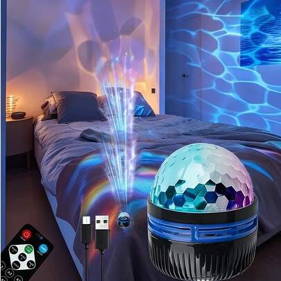 Star/Water Wave/Aurora Projection Lamp, With Remote Control To Change Colors, Type-C Powered To Create Romantic Vortex/Wave/Aurora Lighting Effects, Suitable For Home Decor And Gifts For Valentine's Day, Christmas, New Year, Birthday, Also A Great Christmas Gift For Kids