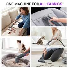 INSE C9S Portable Carpet Cleaning Machine 13kPa 450W, Upholstery Cleaner Wet/Dry Vacuum Cleaner For Car And Sofa, Powerful Stain Remover For Pet Hair With 3 Brushes - Purple - View 8