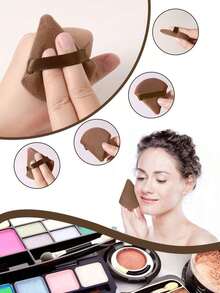 4pcs Makeup Sponges + 2pcs Makeup Powder Puffs Set, Soft Triangle Mineral Powder Puffs, Suitable For Facial Makeup, Can Be Used For Cream And Powder Concealer, Loose Powder, Etc. Cosmetic Accessories, Powder Puffs, Makeup Blenders, Makeup Sponges, Affordable Price, Christmas Gift, Cosmetics, Makeup Tools, Cheap & Good, Gift, Women's Gift, Christmas Gift - Multicolor 2 - 查看 5