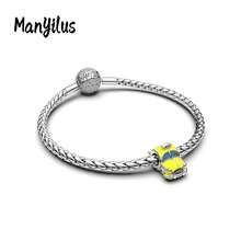 Bộ mặt dây chuyền Manyilus bằng bạc Sterling 925 dành cho vòng tay và dây chuyền nguyên bản, đính đá Cubic Zirconia tráng men, trang sức mang đến niềm đam mê du lịch. - Nhiều màu - Xem 6