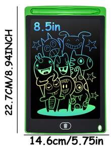 儿童8.5英寸涂鸦板，可重复使用，儿童学习玩具，办公用品留言板，适合作为派对礼物、学校奖励或礼物、开学礼物 - 彩色 - 查看 7