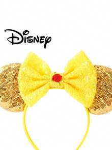Disney 1 chiếc băng đô hoa nhỏ màu vàng, phụ kiện trang phục dự tiệc, thích hợp làm quà tặng ngày Valentine, quà tặng ngày lễ. - màu vàng - Xem 2
