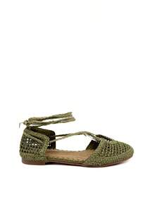 Women Flat Sandals - Màu xanh Ô liu - Xem 1