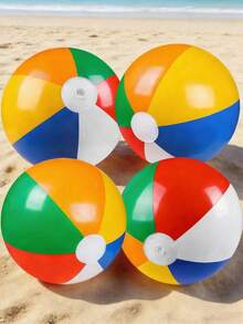 2/4 quả bóng bãi biển cầu vồng bơm hơi 20 inch, đồ chơi hồ bơi, trò chơi dưới nước và tiệc mùa hè - Bóng bãi biển - Xem 2