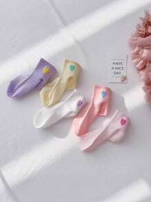 5 Pares/10 Pares de Calcetines de Malla, Calcetines Deportivos Ligeros y Transpirables, Calcetines Cortos Suaves y Cómodos, Colores Suaves, Adecuados para Uso Diario, Primavera/Verano - Multicolor - Ver 4