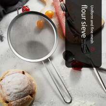 Three Stainless Steel Fine Mesh Filters, A Very Practical Flour Sifter With A Metal Handle - Available In Various Sizes For Flour Sifting And Oil Filtering, Suitable For Baking, Cooking, And Kitchen Use - Designed For Food Filtration - View 2