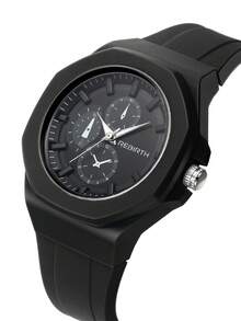 1件装女士休闲硅胶时尚百搭石英腕表，适合日常佩戴 - 均碼 - 查看 11