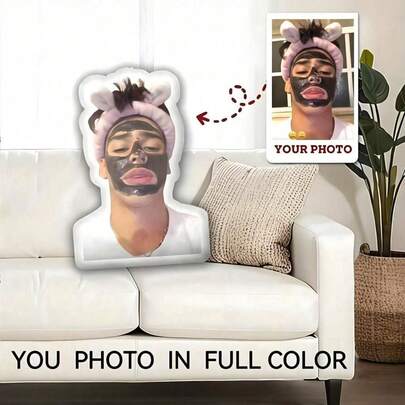 1pc Customized 3D Printed Photo Pillow, Handwash, Multi-Purpose, Digital Printing In Various Sizes - Suitable For Christmas And Halloween Gifts, Personalized Photo Pillow, Unique Face Design For Birthday, Holiday, Anniversary, Home Decor, Living Room, Bedroom, Valentine's Day, Wedding Decoration, Halloween, Christmas, Thanksgiving ,Forever Love