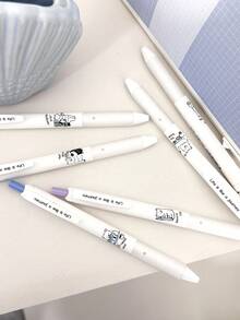 可爱小熊按压笔，ins风高品质黑色中性笔，0.5mm笔尖，速干，适合学习 - 6件套裝 - 查看 10