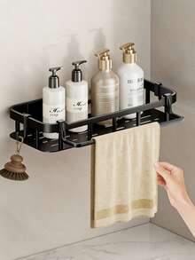 Estantería de baño sin taladro, estante de almacenamiento para el baño, organizador de tocador montado en la pared - Multicolor - Ver 1