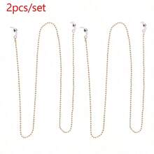 2/3pcs/Set Cute Minimalist Metal Ball Eyeglass Chain, Fashion Eyeglass Chain For Women And Girls, Travel Eyeglass Chain - Gold - View 7