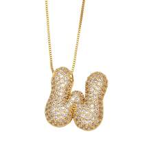 1 chiếc mặt dây chuyền chữ cái A-Z bằng đồng đính đá Zirconia thời trang, kiểu dáng Punk, trang sức Hip Hop bằng thép không gỉ. - Vàng - Xem 24
