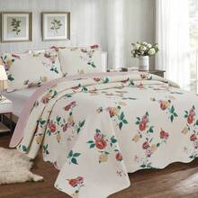 3-Piece Set: Double-Sided Queen Bedspread, Patchwork Quilt, Ultra Patch - 查看 1