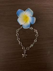 1pc Car Steering Wheel Decorative Pendant Light Luxury Crystal Chain Car Steering Wheel Decorative Pendant - A - Xem 6