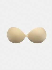 1Pair Women's Bionic Palm-Shaped Push Up Bra, Self-Adhesive Strapless Invisible Sticky Bra With Seamless Tapered Edge, Instant Lift & Gather Bust Enhancer, Reusable Magic NuBra For Deep V, Party Dresses & Wedding Gowns - Apricot - View 13