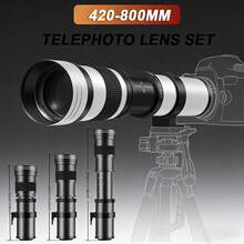 1 ống kính tele siêu xa 420-800mm F/8.3-16 - Ống kính zoom thủ công dành cho máy ảnh DSLR, ống kính ngàm T kèm vòng chuyển đổi. - Xem 4