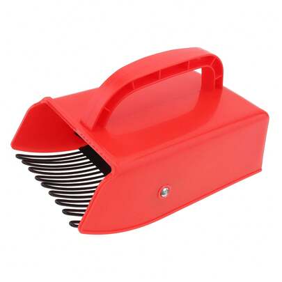 Red Plastic Blueberry/Lime/Huckleberry Picker, Metal Comb, Ergonomic Handle For Easier Blueberry Picking