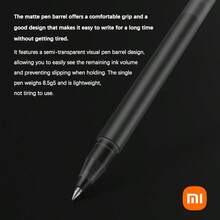 Bộ 10 bút bi Xiaomi màu trung tính, viết trơn tru, mực có thể thay thế, đầu bút 0.5mm - Màu đen - màu đen - Xem 4