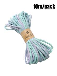 10M/Pack Hand Dyed Gradient Woven Rope - DIY Handmade, Gift Packaging, And Home Decoration Core Spun Rope - Soft And Durable Multi-Color Handmade Material, Bright Handmade Rope, Beading Cords & Threads - Gradient Braided Rope - View 11