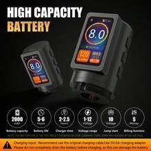 1pc Ambition Max+ Wireless Tattoo Machine 3.5mm Stroke Brushless Motor Powerful Upgrade Dual Button 2000mAh Tattoo Battery - Black - View 8