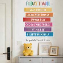 1 Set Of Inspiring Quotes Wall Stickers, Friendly And Motivational Self-Adhesive Wall Decals, Suitable For Bedroom, Entrance, Living Room, Porch And Other Home Decor, Removable Wall Stickers, Wall Decor Stickers, Suitable For Home Decor, Spring Decorations, Refresh Your Home, Rama Decorative Stickers, Gifts, Birthday, Graduation, Back To School, Room Decor, School Supplies - Letter - View 8