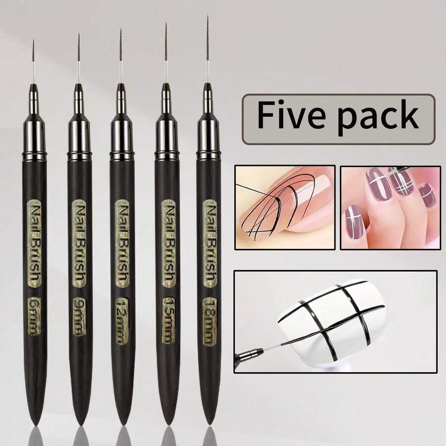 超细绘图笔工具美甲细线笔，超细绘图笔，渐变笔，美甲沙龙专用画笔套装 - 彩色 - 查看 1
