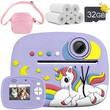 2,3" Sofortbildkamera für Kinder, mit lustigen Rahmen, Aufklebern und Filtern, Dual-Linse 48MP 1080P Sofortbilddigitalkamera Spielzeug, 16x Digitalzoom mit MP3-Player, Spielen, Selbstauslöser-Modus und robustem Design, ideales Weihnachts-/Geburtstagsgeschenk, tragbares Reisespielzeug - Verschiedenfarbig - Übersicht 18