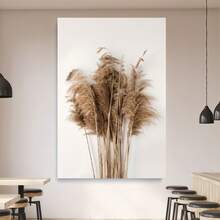 Framed Set de tres s planos 2D con marco de , con plantas vintage, perfectos para el Día de Acción de Gracias y temáticas de playa, en un estilo boho beige, ideal para decorar paredes del hogar - Enmarcado - Ver 4