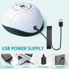 Christmas Nail Lamp, Professional UV LED Nail Dryer, Fast-Curing Gel Polishing Glue, Home Salon, Ghost Season Nail Design, Light Therapy Lamp - 白色 - 查看 9