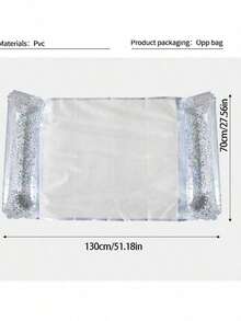 1pc Inflatable Floating Mat, Transparent Sequin Design, Two-Tube Inflatable Floating Bed With Air Tube, Foldable Swimming Pool Float, Multi-Function Swimming Pool Floating Adult Vacation Entertainment Rest, Inflatable Floating Device, Inflatable Floating Bed, Inflatable Water Floating Device, Inflatable Pump Needs To Be Purchased Separately - Transparent Sequins - View 10
