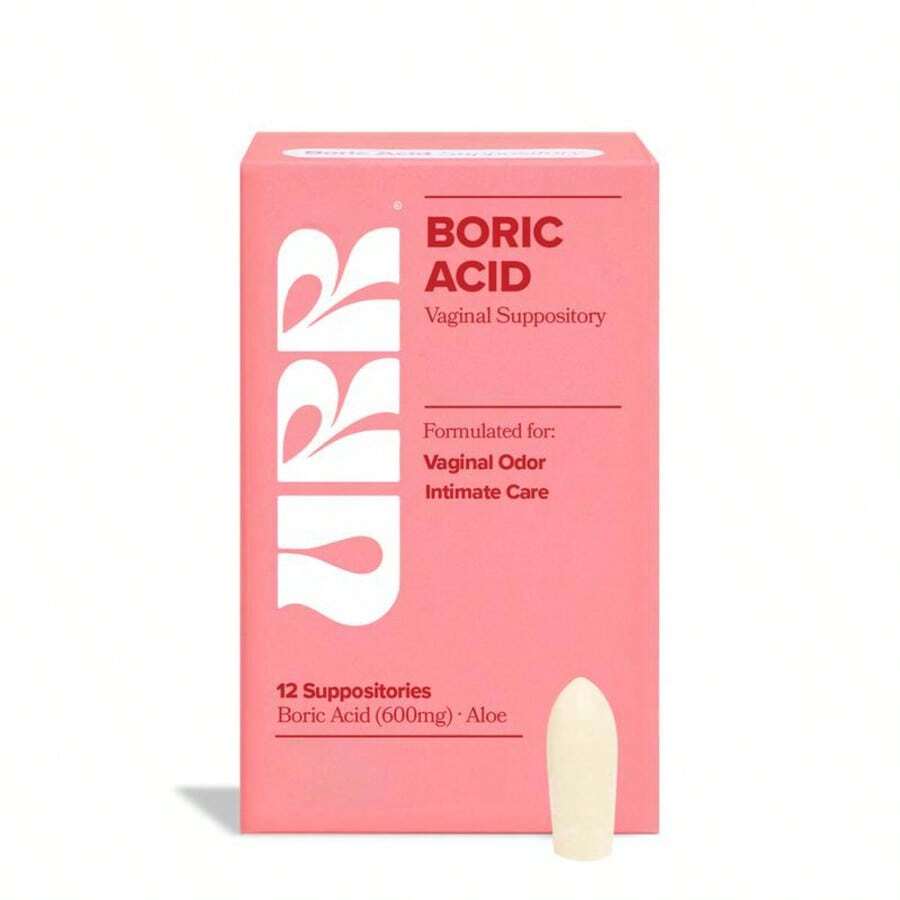 URR Boric Acid Vaginal Suppository W/ Lactic Acid & Aloe For Vaginal Odor, 12 Ct - 1 CÁI - Xem 1