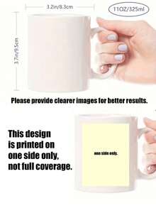 1 chiếc cốc sứ 11oz (khoảng 350ml) cá nhân hóa, cốc cà phê tùy chỉnh - Có thể in ảnh và chữ lên cốc. Đây là một món quà độc đáo, phù hợp cho cả nam và nữ. Lý tưởng làm quà tặng cho Ngày Valentine, Ngày của Mẹ, Ngày của Cha, Lễ Tạ ơn, Sinh nhật và Kỷ niệm. (Đồ dùng nhà bếp thiết yếu) - Nhiều màu - Xem 4