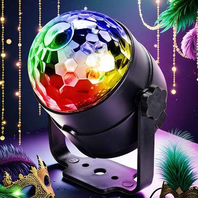 USB供电魔球投影灯，适用于圣诞节、万圣节、复活节、感恩节、开斋节等室内节日、派对、婚礼、游戏室、卧室、KTV、迪斯科舞厅、家庭聚会和DJ派对。（不含遥控器）