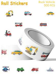 500pcs Cartoon Ruck Vehicle Roll Stickers Decals For Phone Laptop Scrapbook Suitcase Skateboard Helmet Guitar Graffiti Aesthetic Stickers Gifts Funny Stickers Kindle Scrapbook Supplies Laptop Sticker - A - View 2