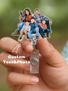 Customized Photo Badge, Custom Photo Badge Reel, Personalized Retractable ID Holder,Personalized Face Badge, Custom Badge Buddy, Customized Nurse Badge, Customized ID Holder, Personalized Retractable Badge Reel, Cute Badge Reel - Multicolor - View 4