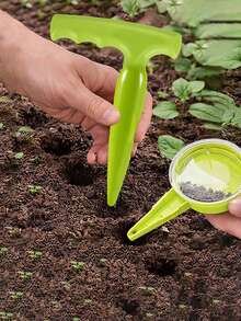 Bộ 2 dụng cụ gieo hạt làm vườn điều chỉnh được, dụng cụ gieo hạt thủ công 5 tốc độ phù hợp cho hoa và rau, dụng cụ gieo hạt cầm tay, không cần pin. - A - Xem 1