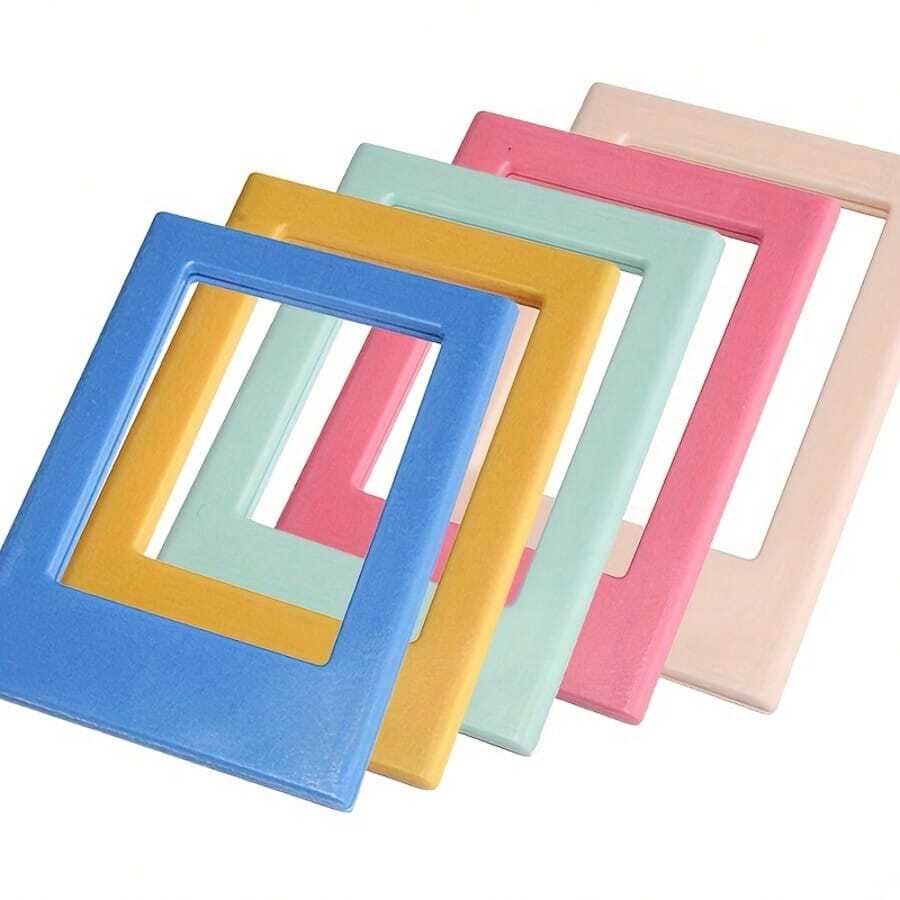 3/6/12pcs Magnetic Photo Frame With Fridge Magnets - Vertical 3-Inch Clear Photo Frame For Refrigerator, Door, Wall - Fashionable DIY Photo Display Storage - Multicolor - View 1