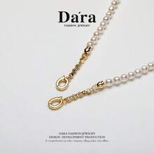 DARA 一条优雅的淡水养殖珍珠项链，适合女士日常佩戴，配有精美礼盒 - 彩色 - 查看 7