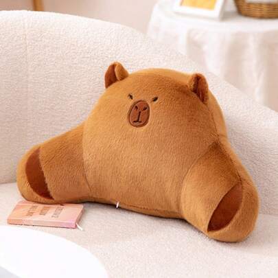 Gối tựa lưng hình chuột lang nước dễ thương, mềm mại, nâng đỡ lưng, trang trí nhà cửa và văn phòng ấm cúng, món quà hoàn hảo cho người yêu động vật.