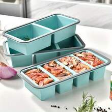 This Food Storage Container Has A Lid And Multiple Compartments, Making It Suitable For Meal Preparation, Refrigerator Organization, Office Use, And Travel. - 查看 1