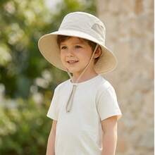 男童透气宽檐遮阳帽，侧边网眼设计，可调节帽带 - 1PC - 查看 28