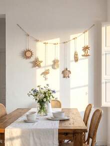 1 chiếc cờ treo phong cách Bohemian mùa hè, vòng hoa trang trí tường chủ đề đại dương, biểu ngữ treo chủ đề hàng hải, đồ trang trí họa tiết đại dương nhiệt đới, sao biển, rùa, hồng hạc, ván lướt sóng, cây cọ, vỏ sò mặt trời. - Nhiều màu - Xem 6