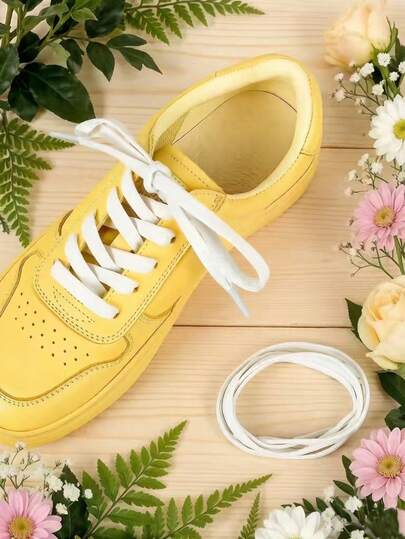 120CM Fashion Flat Waxed Shoelaces Suitable For Sneakers/Trainers/Sports Shoes, Sold Separately From Shoes