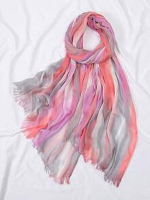 1 chiếc khăn choàng xếp ly nhiều màu ombre phong cách Bohemian dành cho nữ, thanh lịch và thời trang, phù hợp làm phụ kiện đội đầu khi ra ngoài, mềm mại và chắn gió, lý tưởng cho sử dụng hàng ngày, buổi tối, du lịch, đám cưới, giữ ấm nơi công sở, quà tặng ngày lễ, đi biển. - Nhiều màu - Xem 14