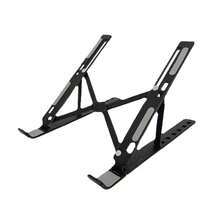 Ergonomic Foldable Laptop Stand With Adjustable Height And Hollow Heat Dissipation Design, Portable Laptop Riser Suitable For Office Desk, Home, Office And Travel, Stable And Shock-Absorbing - 1pc - View 4