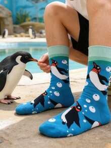 1 đôi tất nam Flying Penguin thời trang, đa năng, dáng dài đến giữa bắp chân. - Nhiều màu - Xem 3