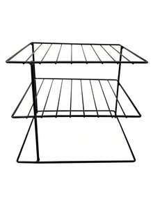 Suporte Porta Pratos Organizador Prateleira Para Pratos Cozinha Aramado Aço Reforçado Quadrado - Branco - Visão 7