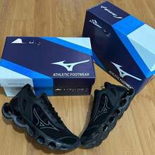 Mizun Wave Pro 14 Men's Reflective Sneakers - New Release - Premium Line - Comfortable, High Performance, Modern - Ideal For Gym And Running - 黑色 黑色 - 查看 4